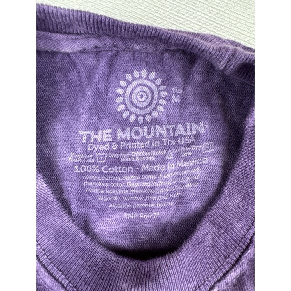The Mountain Cheshire Cat Tie Dye T Shirt Purple Alice in Wonderland Adult M - Picture 8 of 8